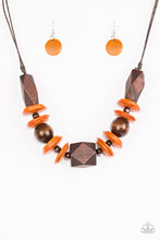 Load image into Gallery viewer, "Paparazzi" Pacific Paradise - Orange Wood Necklace