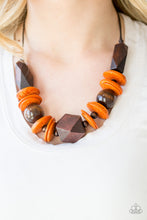 Load image into Gallery viewer, "Paparazzi" Pacific Paradise - Orange Wood Necklace