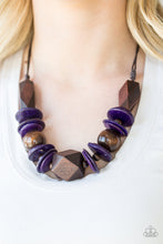 Load image into Gallery viewer, "Paparazzi" Pacific Paradise- Purple Wood Necklace