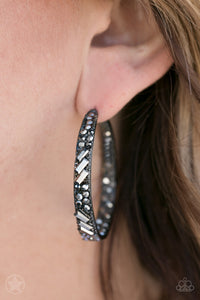 "Paparazzi" GLITZY By Association - Black earring