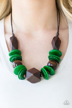 Load image into Gallery viewer, &quot;Paparazzi&quot; Pacific Paradise -Green Wood Necklace
