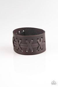 "Paparazzi" Super Sporty- Men's Brown Bracelet