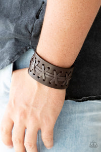 "Paparazzi" Super Sporty- Men's Brown Bracelet