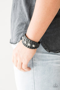 "Paparazzi" Urban Cowboy-Men's Black Bracelet