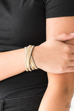 Load image into Gallery viewer, &quot;Paparazzi&quot; Rocker Rivalry -Gold Urban Bracelet
