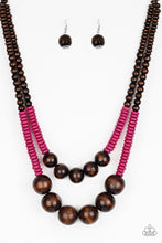 Load image into Gallery viewer, &quot;Paparazzi&quot; Cancun Cast Away -Pink Wood Necklace
