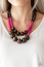 Load image into Gallery viewer, &quot;Paparazzi&quot; Cancun Cast Away -Pink Wood Necklace
