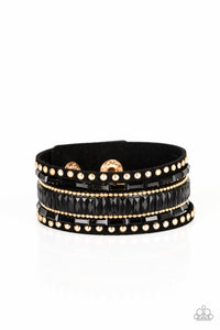 "Paparazzi" Rock Star Rocker- Gold Urban Bracelet