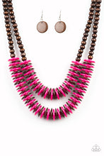 Load image into Gallery viewer, &quot;Paparazzi&quot; Dominican Disco- Pink wood Neckalce
