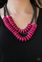 Load image into Gallery viewer, &quot;Paparazzi&quot; Dominican Disco- Pink wood Neckalce
