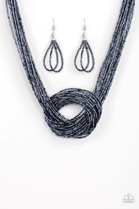 "Paparazzi" Knotted Knockout- Blue Necklace