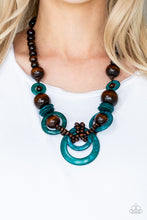 Load image into Gallery viewer, &quot;Paparazzi&quot; Boardwalk Party -Blue Wood Necklace
