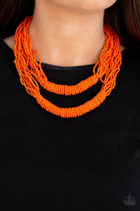 "Paparazzi" Right As RAINFOREST- Orange Necklace