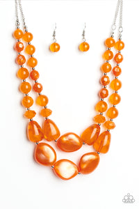 "Paparazzi" Beach Glam - Orange necklace