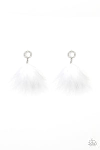 "Paparazzi" BOA Down - White Earring