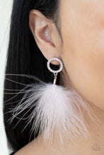 Load image into Gallery viewer, &quot;Paparazzi&quot; BOA Down - White Earring
