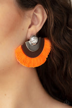 Load image into Gallery viewer, &quot;Paparazzi&quot; Fan The FLAMBOYANCE -Orange Earring
