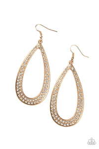 "Paparazzi" Diamond Distraction -Gold Earring