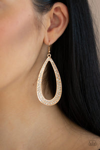 "Paparazzi" Diamond Distraction -Gold Earring