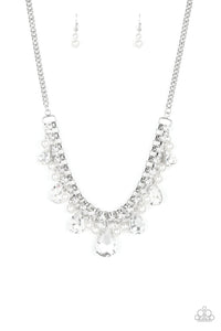 "Paparazzi" Knockout Queen- White Necklace