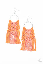 Load image into Gallery viewer, &quot;Paparazzi&quot; Macrame Rainbow-Orange Earring
