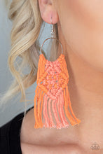 Load image into Gallery viewer, &quot;Paparazzi&quot; Macrame Rainbow-Orange Earring
