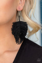 Load image into Gallery viewer, &quot;Paparazzi&quot; Hanging By A Thread - Black Earring
