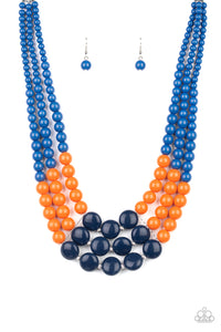 "Paparazzi" Beach Bubble -Blue Necklace