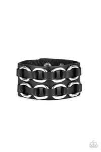 "Paparazzi" Throttle It Out-Black Urban Bracelet