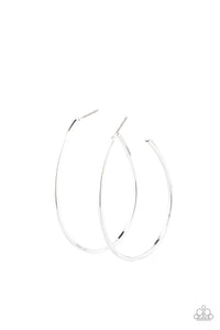 "Paparazzi"  Cool Curves -Silver Hoop Earring